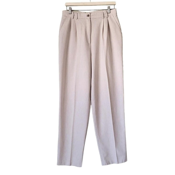Vintage Beige Linen Trousers - Picture 2 of 4